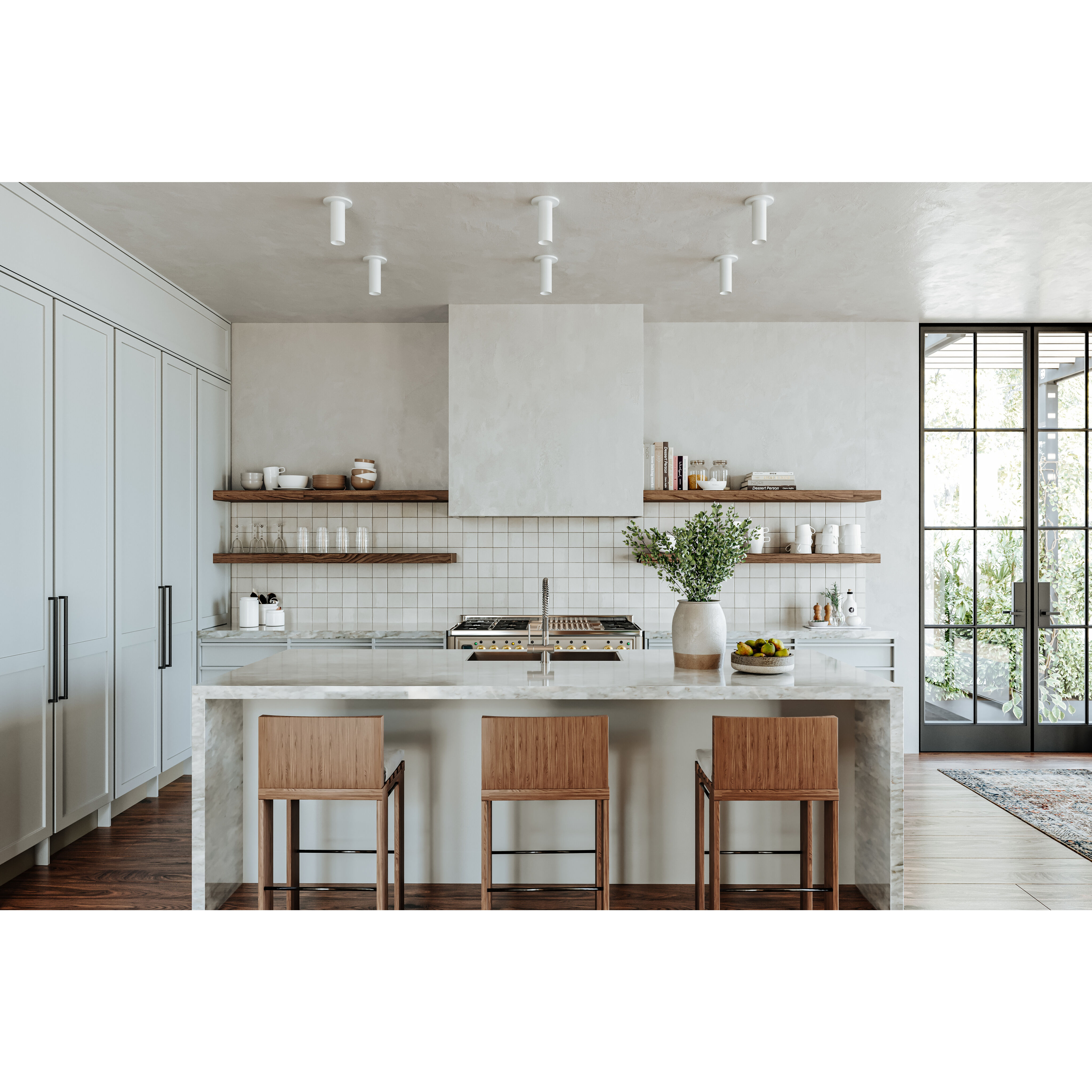 Luxe Cylinder LED 3.5 inch Semi Gloss White Flush Mount Ceiling Light